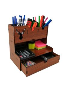 Lotus Masaüstü Kalemlik Organizer (KAHVE)