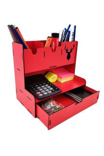 Lotus Masaüstü Kalemlik Organizer (KIRMIZI)